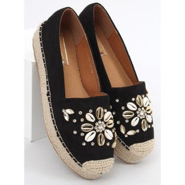 Espadrillas con conchiglia Manami Black nero 1
