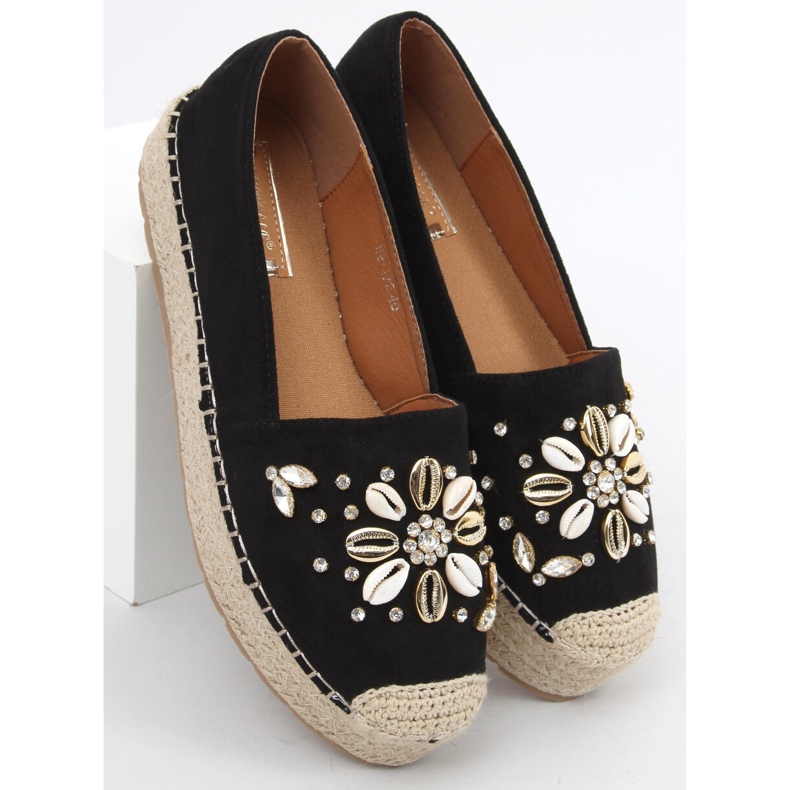 Espadrillas con conchiglia Manami Black nero 1