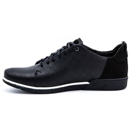 Polbut Scarpe casual da uomo in pelle 2114 nere nero 1