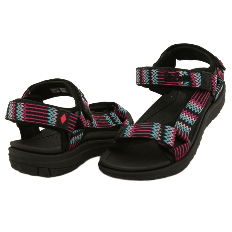 Sandali sportivi con inserto in schiuma Lee Cooper LCW-22-34-0948L nero rosa verde 4