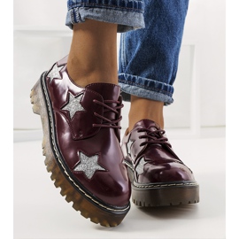 Scarpe bordeaux con stelle Starl rosso multicolore 1