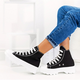 Sneakers nere su suola alta Berrios nero 1