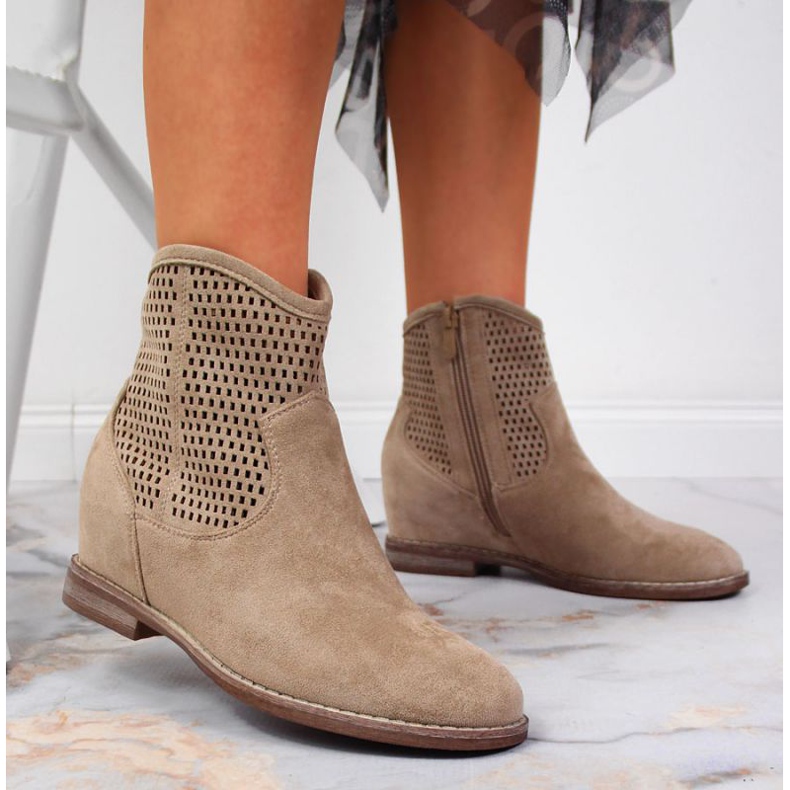 Stivali traforati S. Barski W OLI141B beige 2