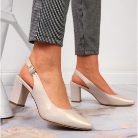 Décolleté sul palo Sergio Leone W SK363 beige perla 2