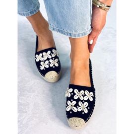 Elif Espadrillas nere con conchiglia nero 1