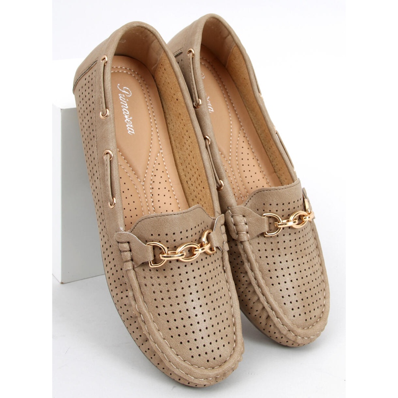 Mocassini da donna Nisa Khaki beige 2