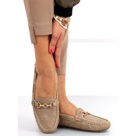 Mocassini da donna Nisa Khaki beige 1
