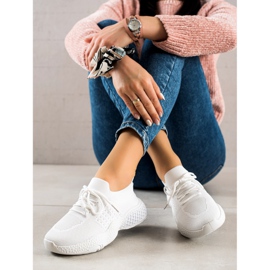 TRENDI Scarpe sportive legate bianco 1