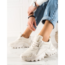 TRENDI Sneakers alla moda beige 1