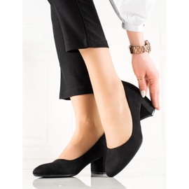 TRENDI Décolleté classiche in camoscio nero 1