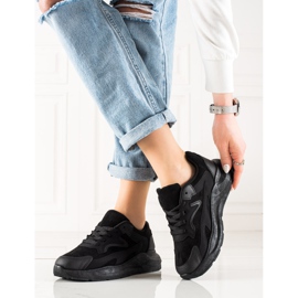 TRENDI Sneakers in pelle scamosciata nero 2