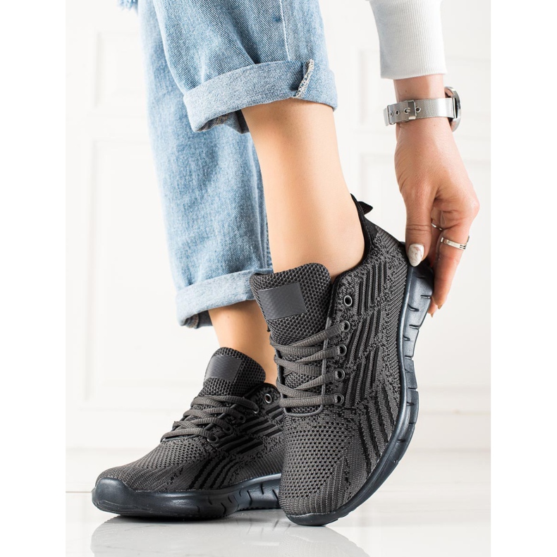 Bona Scarpe sportive traforate nero 2