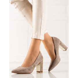 Goodin Décolleté Beige Con Pelle Scamosciata 1
