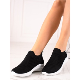 TRENDI Comode scarpe slip-on nero 1