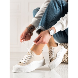 Seastar Sneakers beige sulla piattaforma 1