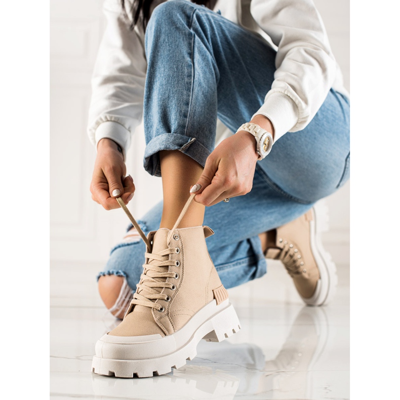 Seastar Sneakers Alte Sulla Piattaforma beige 1