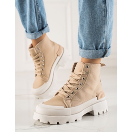 Seastar Sneakers Alte Sulla Piattaforma beige 2