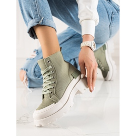 Seastar Sneakers Alte Alla Moda Sulla Piattaforma verde 2