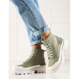 Seastar Sneakers Alte Alla Moda Sulla Piattaforma verde 1