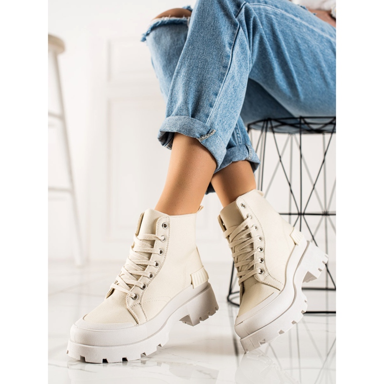 Seastar Sneakers Alte Alla Moda Sulla Piattaforma beige 1