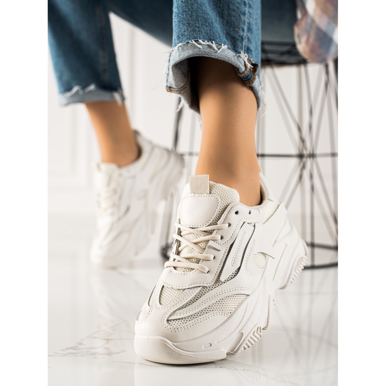 Seastar Sneakers alla moda con rete beige 2