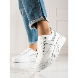 TRENDI Sneakers Con Moda In Ecopelle bianca 1