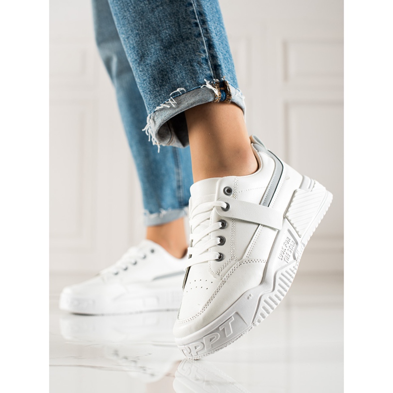 TRENDI Sneakers Con Moda In Ecopelle bianco 1