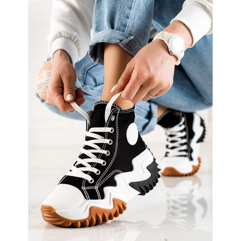 TRENDI Sneakers alla moda nere nero 1