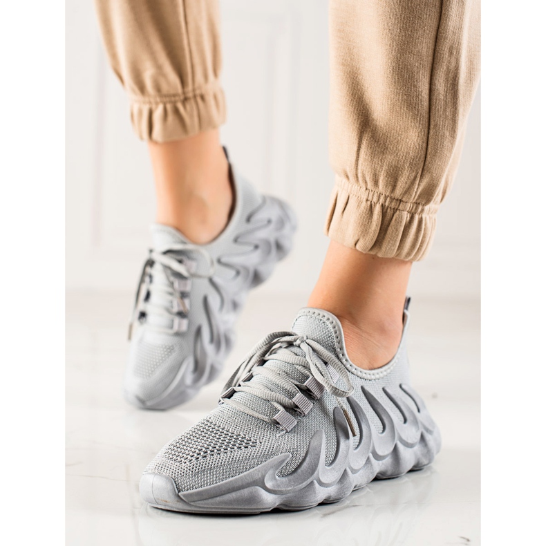 TRENDI Sneakers alla moda grigie grigio 1