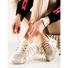 TRENDI Sneakers alla moda beige 1