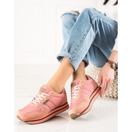 Filippo Sneakers in pelle rosa 1
