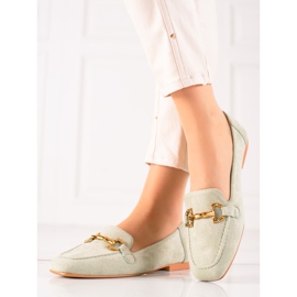 Lovit Mocassini eleganti in pelle scamosciata verde 1