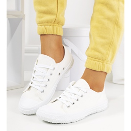 Sneakers bianche da donna Casas bianco 1
