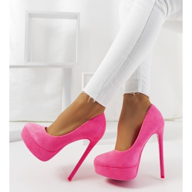 Décolleté rosa fluo su tacco a stiletto Lorine 1