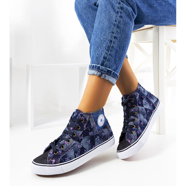 Sneakers alla caviglia blu navy 1
