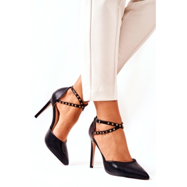 WS1 Stiletto a righe Jet neri Remmes nero 2