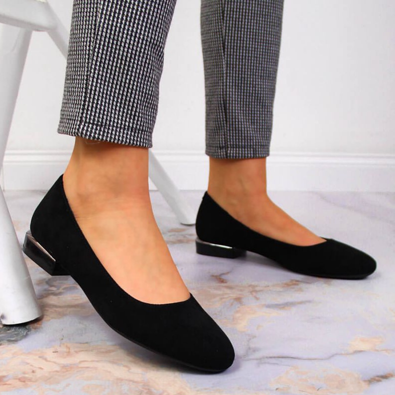 Ballerine in camoscio Sergio Leone W SK361A nere nero 2