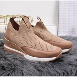 Sneakers con zeppa Potocki W WOL52B beige 2