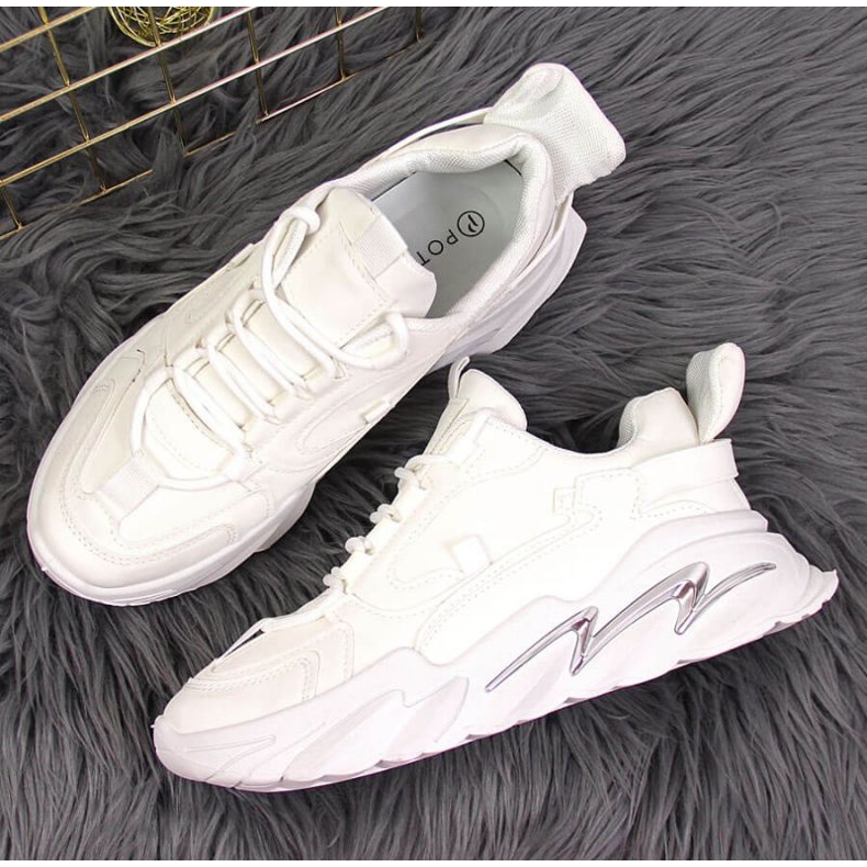 Sneakers sulla piattaforma Potocki W WOL54 bianche bianca 2