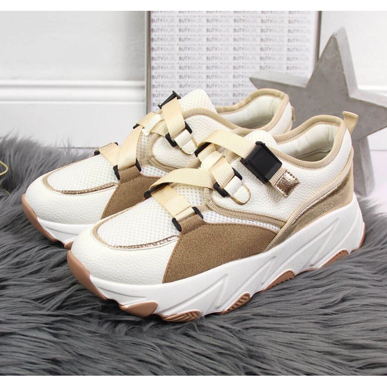Sneakers sulla piattaforma Potocki W WOL55 crema beige 2
