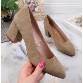 Décolleté tacco alto Sergio Leone W SK358B beige 1