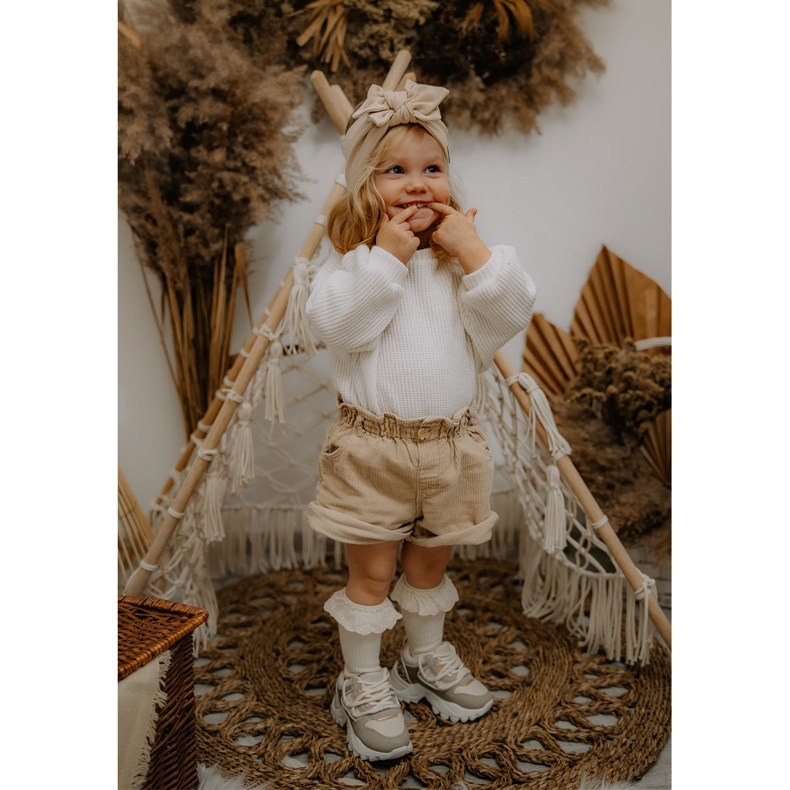 Scarpe Sportive Bambini Sneakers Beige Rommie 1
