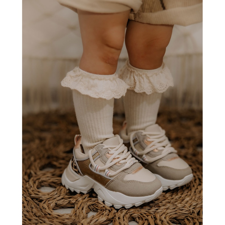 Scarpe Sportive Bambini Sneakers Beige Rommie 2