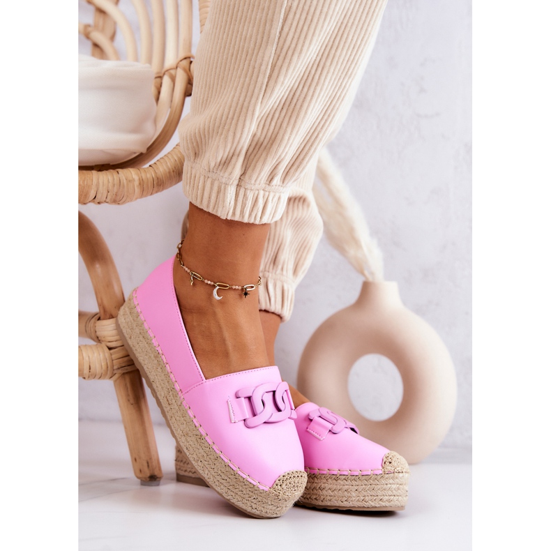 FB2 Espadrillas Classiche Sulla Piattaforma Rosa Julianne 1