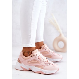 Scarpe sportive da donna, allacciate con Hassie rosa 1