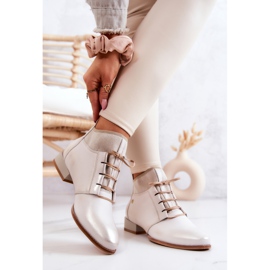 Stivali da donna Pelle Maciejka Beige chiaro 04744-22 2