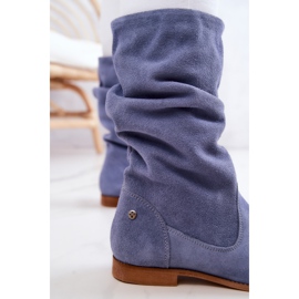 Stivali in camoscio da donna Maciejka 05057-06 Blu 1