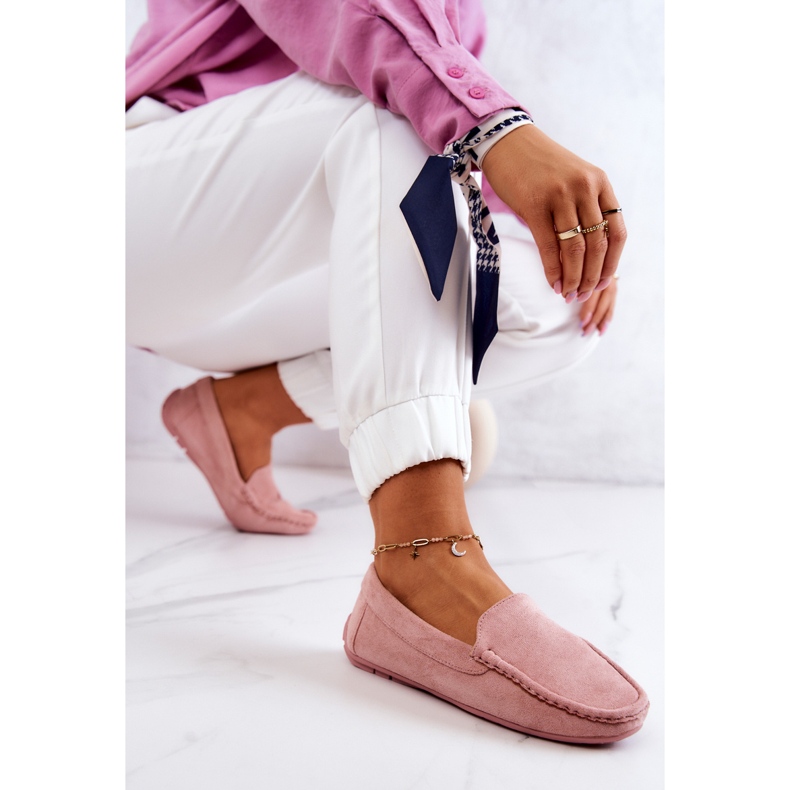 Mocassini da donna in camoscio Rosa Morreno 1