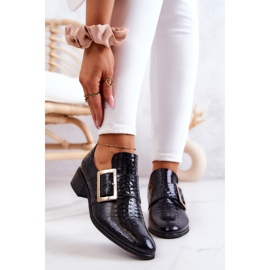 Scarpe In Pelle Con Fibbia Taliya Nera nero 2