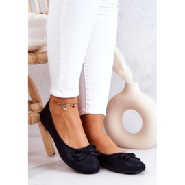 Ballerine classiche da donna, soletta profilata, nero Fimme 2